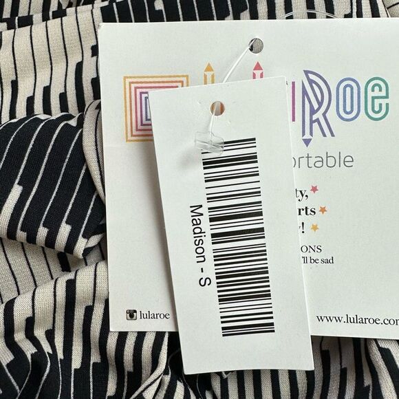 LuLaRoe Maddison black and tan print skirt NWT size S - Picture 4 of 8